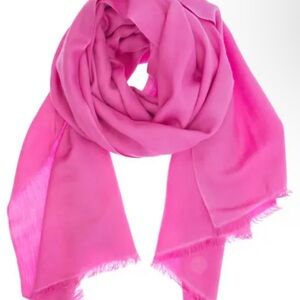 Pink Women's Scarf 100% cashmere